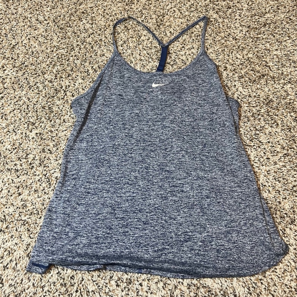 Nike Tank Top‎ Athletic Racerback Sleeveless Activewear Blue Heather Size S